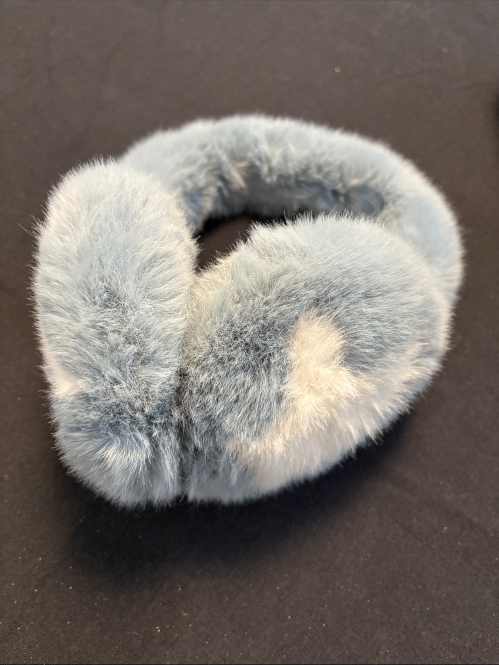 Emi Jay Light Blue and Cream Faux-Fur Ear Muffs